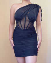 Load image into Gallery viewer, Everleigh Mesh Dress (Black)

