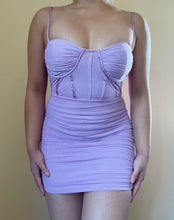 Load image into Gallery viewer, Jada Mesh Corset Dress (Lavender)
