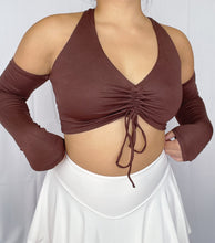 Load image into Gallery viewer, Jocelyn Ruched Top (Brown)
